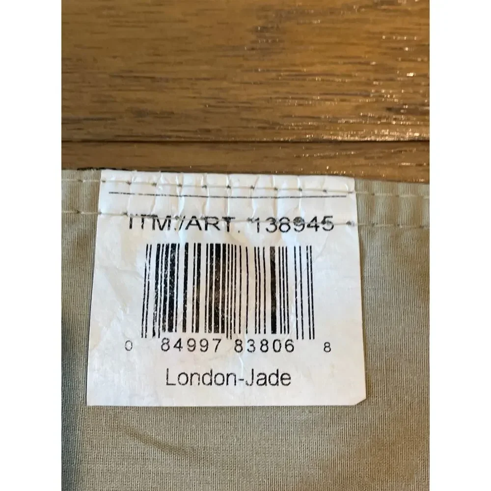 JCPenney London Jade Tapestry Table Runner 80 Inches Sage Blue Tan Cream Tassel